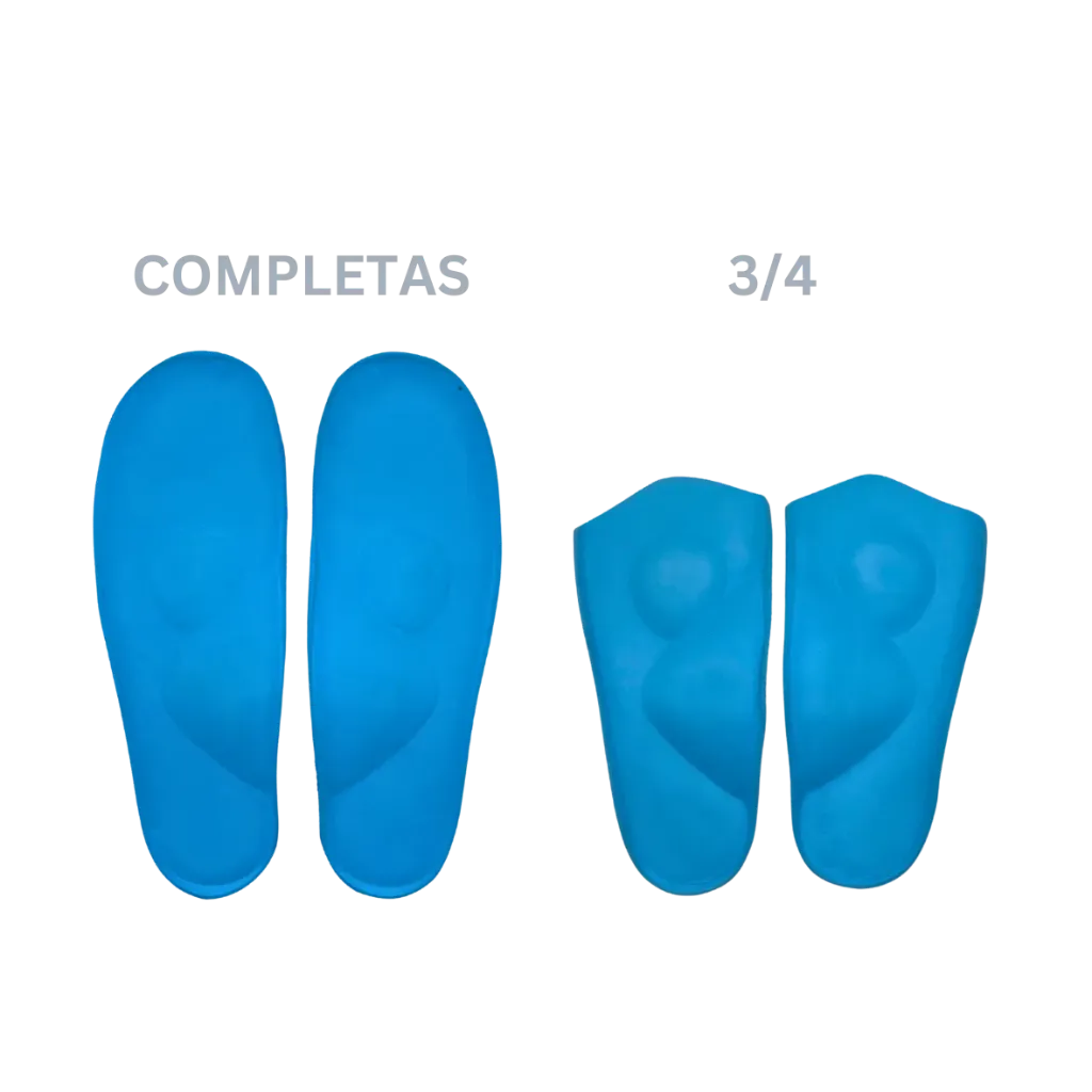 Plantillas Ortopédicas (Ambos, Pelite premium, Azul (Poron), 13, Suave, 8mm, Botón, Suave, 2mm, Interna, Talón, 3mm, Normal, 3mm, Con, Con)